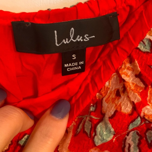 Lulu’s Floral Strapless Midi Dress - Picture 4 of 4